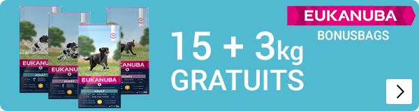 Eukanuba bonusbags 15kg +3kg gratis