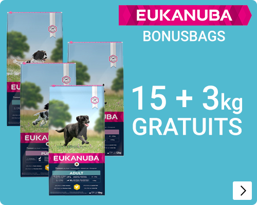 Eukanuba bonusbags 15kg +3kg gratis