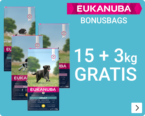 Eukanuba bonusbags 15kg +3kg gratis
