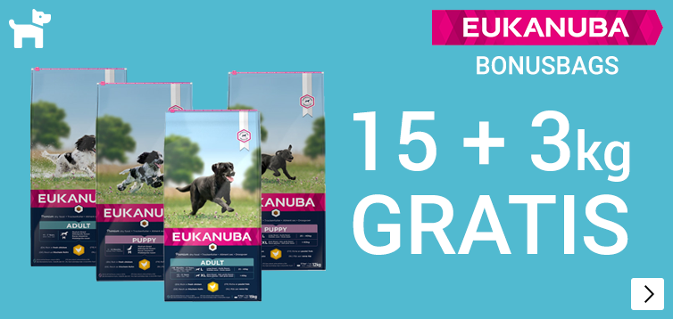 Eukanuba bonusbags 15kg +3kg gratis