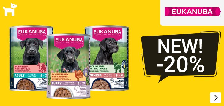 Eukanuba natvoer hond  tray  6 x 400 gr NIEUW BIJ BREKZ 20% korting DOG