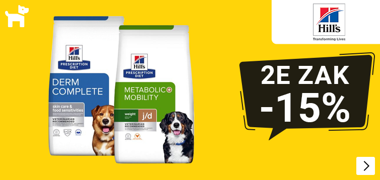 Hill's Prescription diet 2e zak 15% korting let op afwijkende termijn DOG