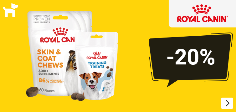 Royal Canin voedingssupplementen hond en traningssnack hond 20% korting DOG