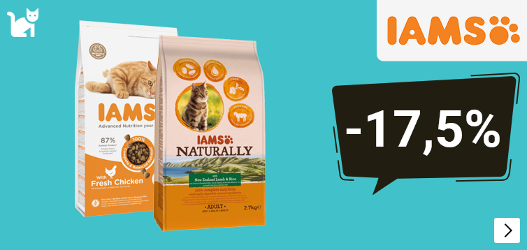 Iams 2,7-3 kg kattenvoer 17,5% korting CAT
